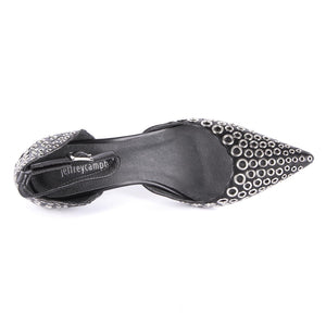 LYMAN LEATHER BLACK +SILVER JCSJC2322LEA-BLACK  JEFFREY CAMPBELL 