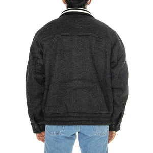 SAUNDERS BLOUSON JACKET BLACK - Giacca Varsity Uomo Nera 121800571 BLK OBEY 