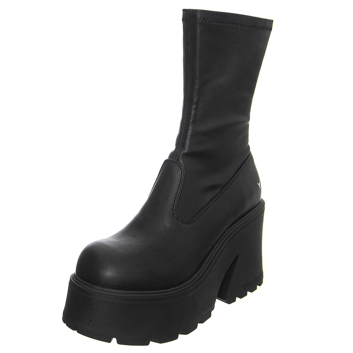 Found Black Stretch Pu - Stivali Donna Neri WSSFOUND-BLK  WINDSOR SMITH 