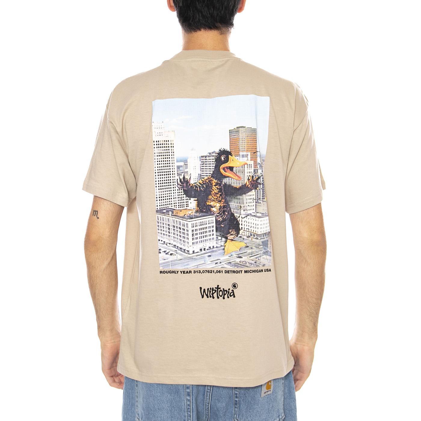 S/S Wiptopia T-Shirt Wall - Maglietta Girocollo Uomo Beige I035492.G1XX  CARHARTT WIP 